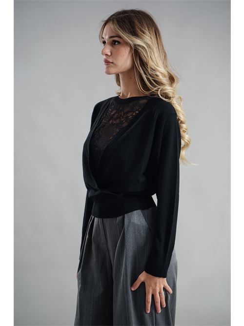 Maglia in lana vergine Simona Corsellini | A25CPMGE0701NERO